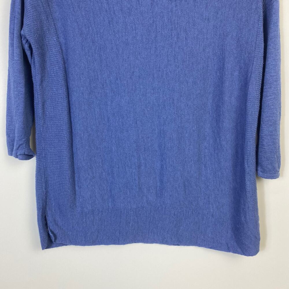 J Jill Womens Linen Blouse Blue Size XSP - Picture 9 of 9